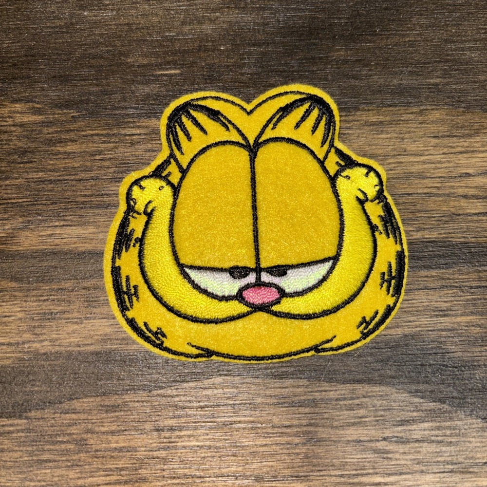 Garfield Face Vintage Retro Cartoon Comic TV Show Iron on Patch Applique NEW